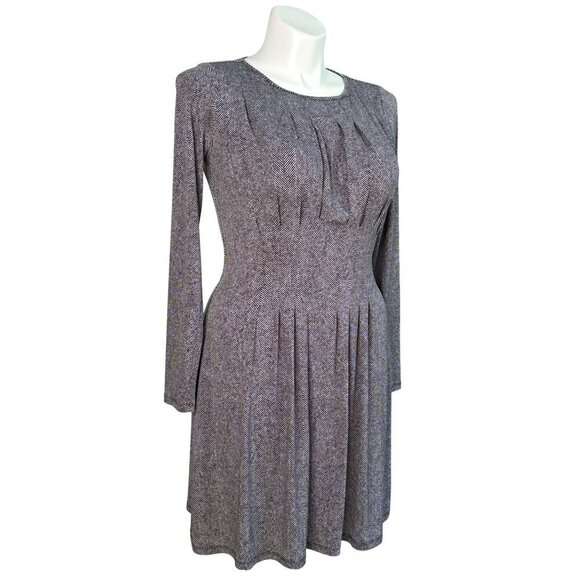 MICHAEL Michael Kors Herringbone-Print Matte-Jersey Dress, Women's Size L - Picture 5 of 12